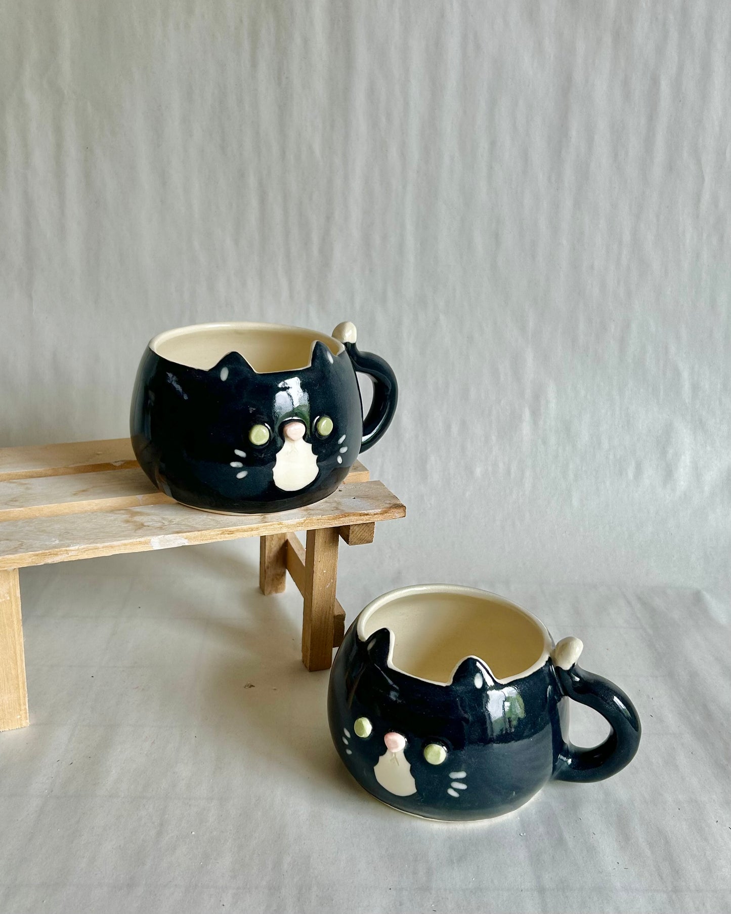 tuxedo cat mug