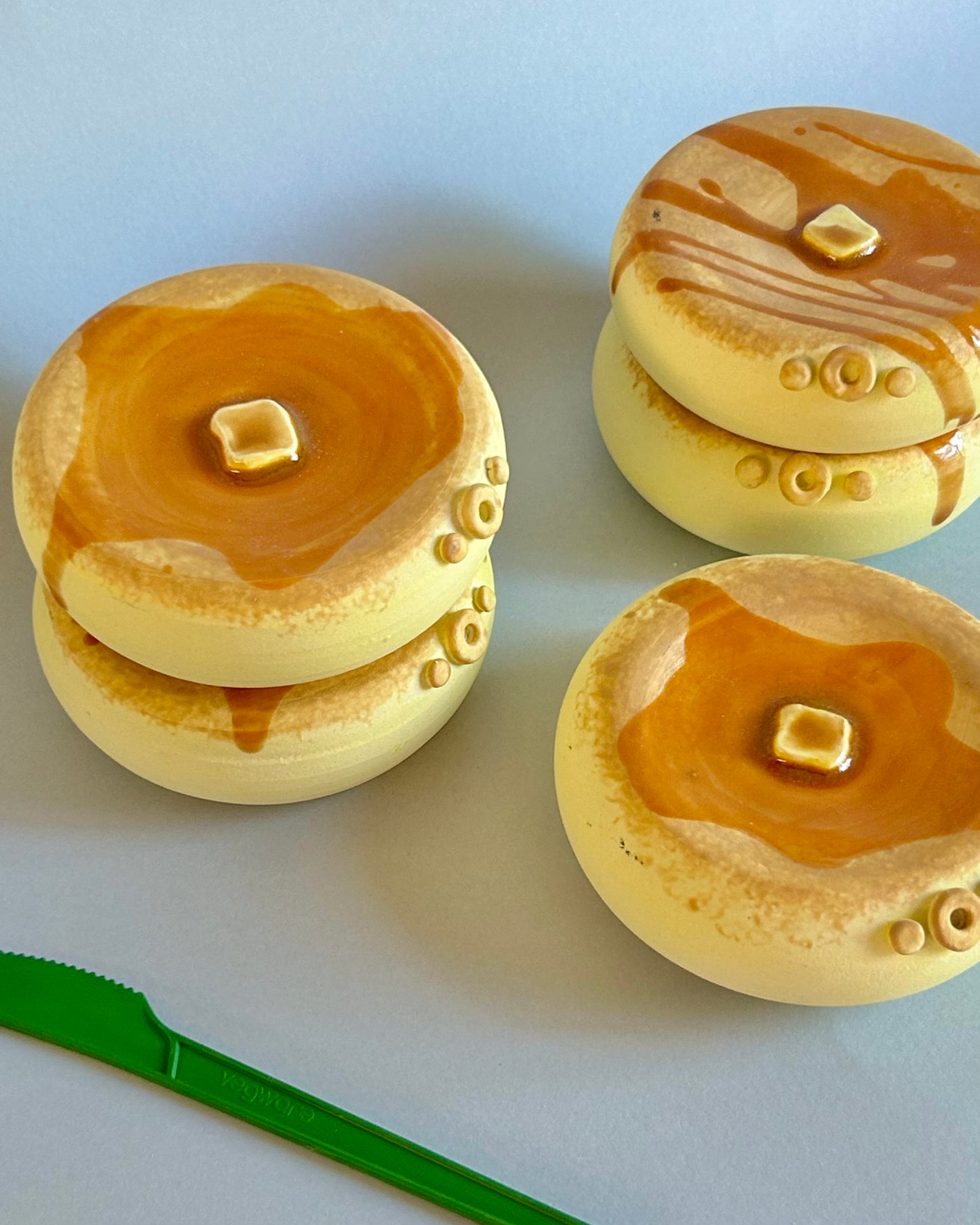 Thick flapjack coaster set
