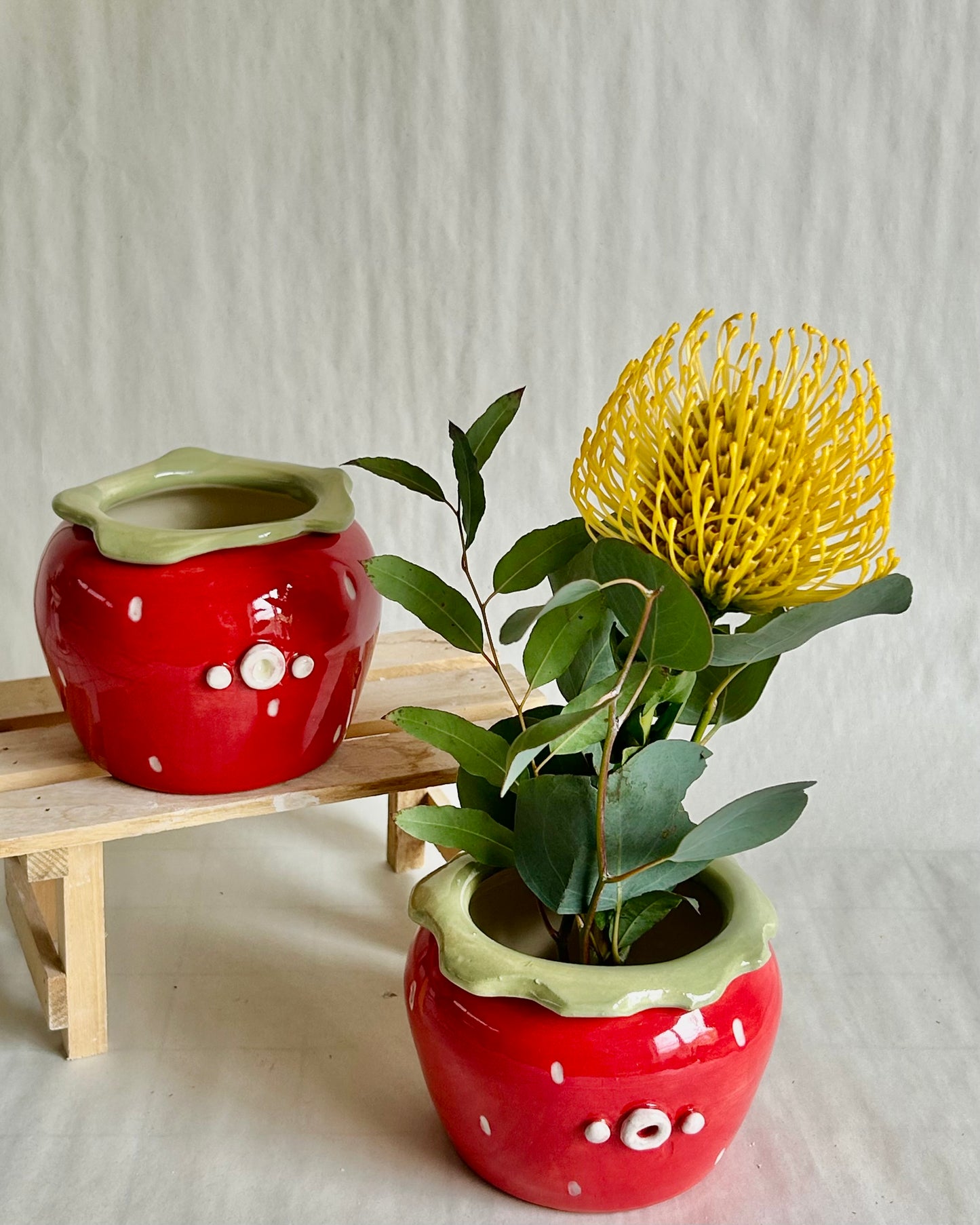 strawberry vase