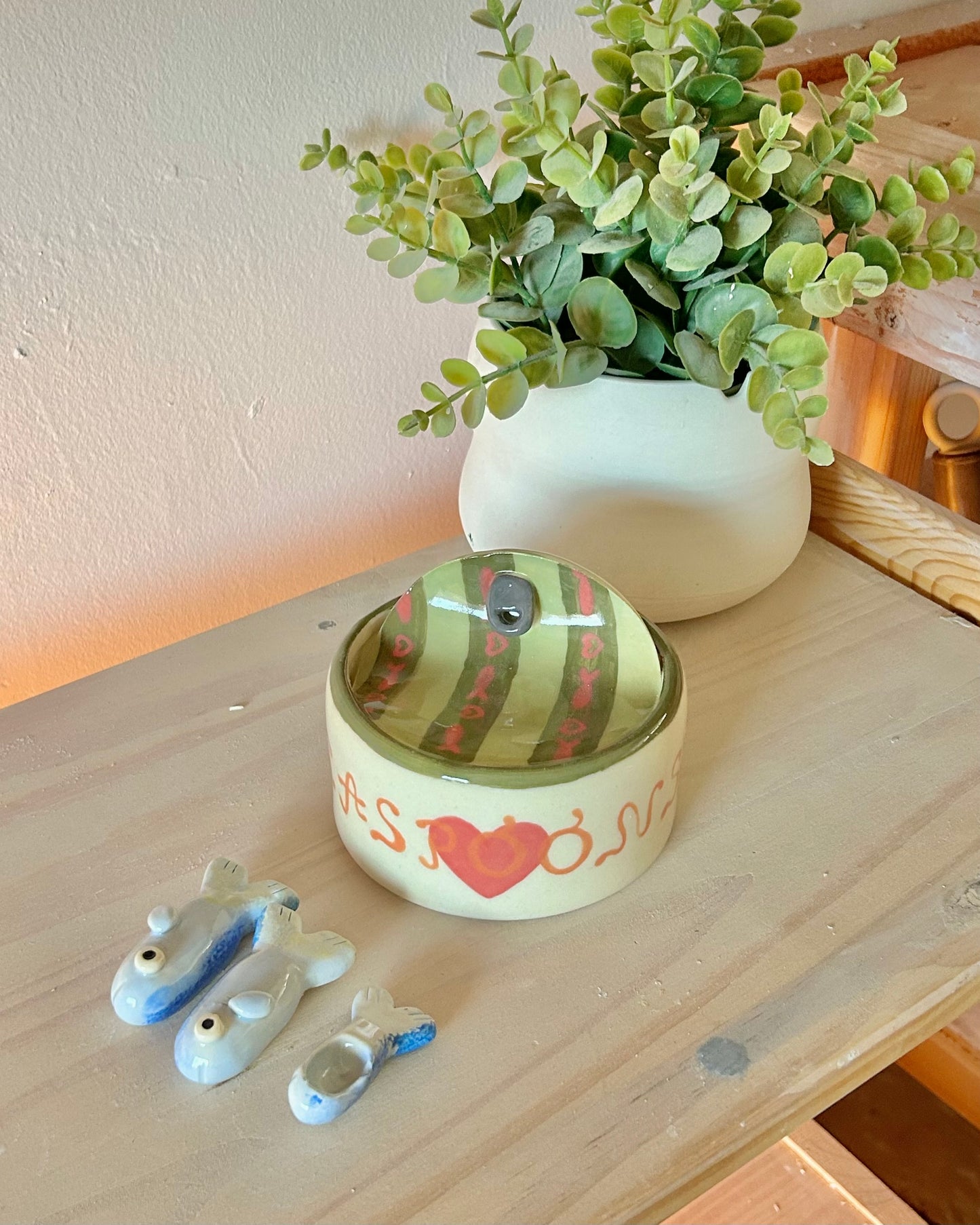 heart sardine tin + teaspoons
