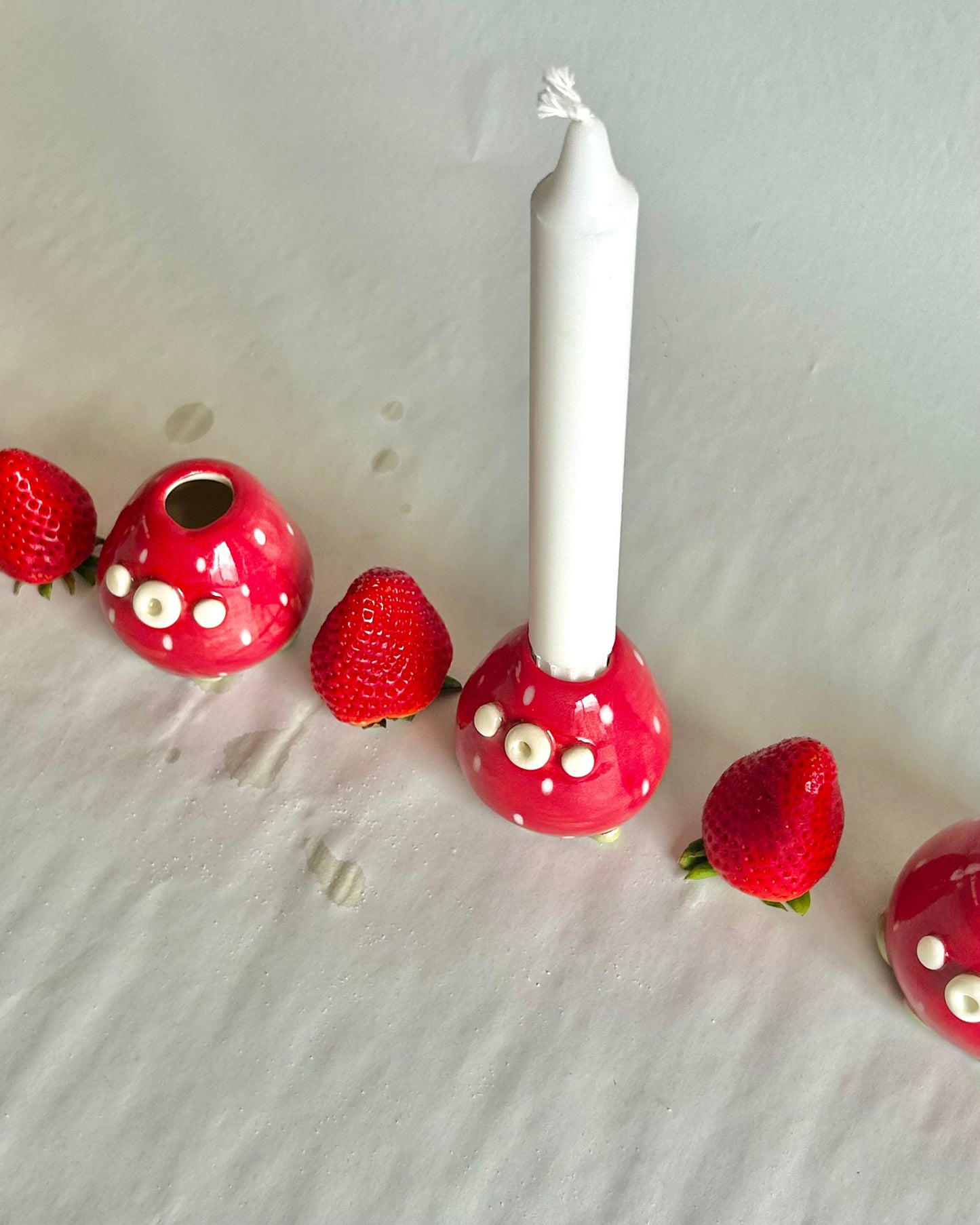 strawberry candle holder