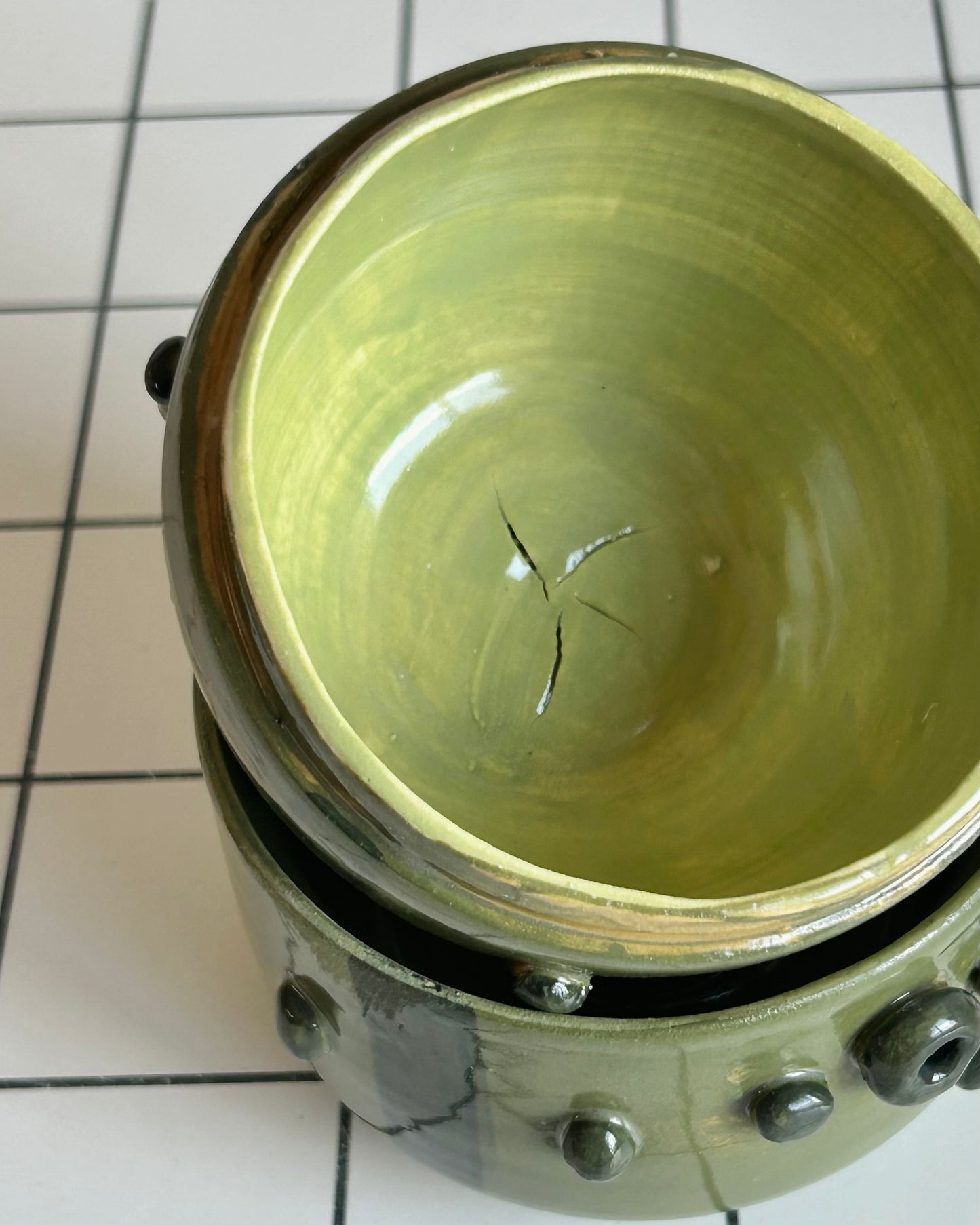 pickle jar + cup set (imperfect)