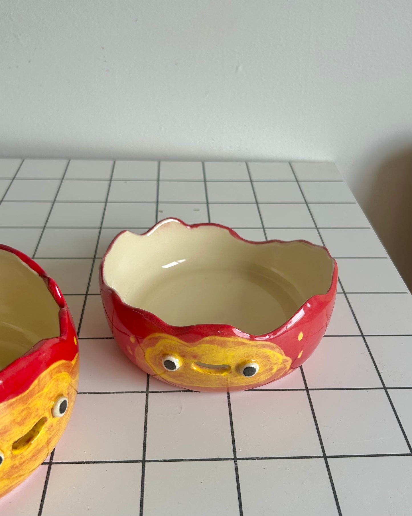 fire demon yarn bowls (imperfect)