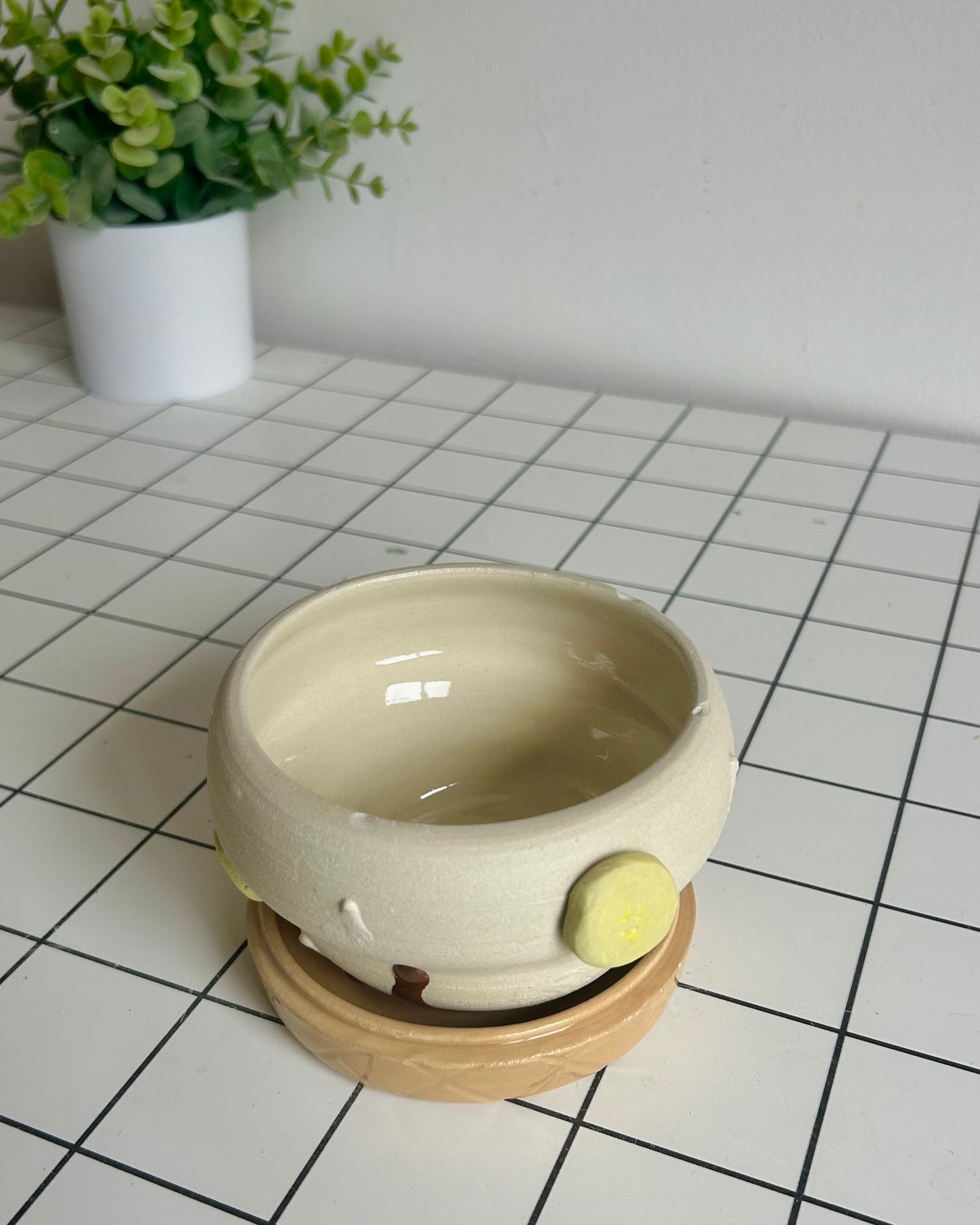 ice cream cup + coaster