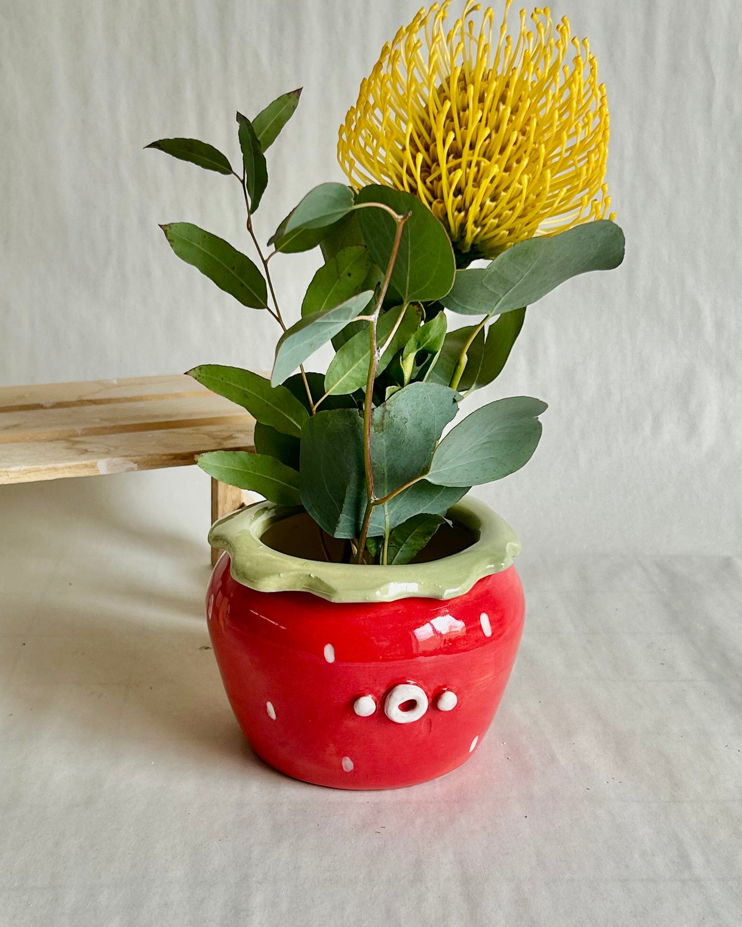 strawberry vase