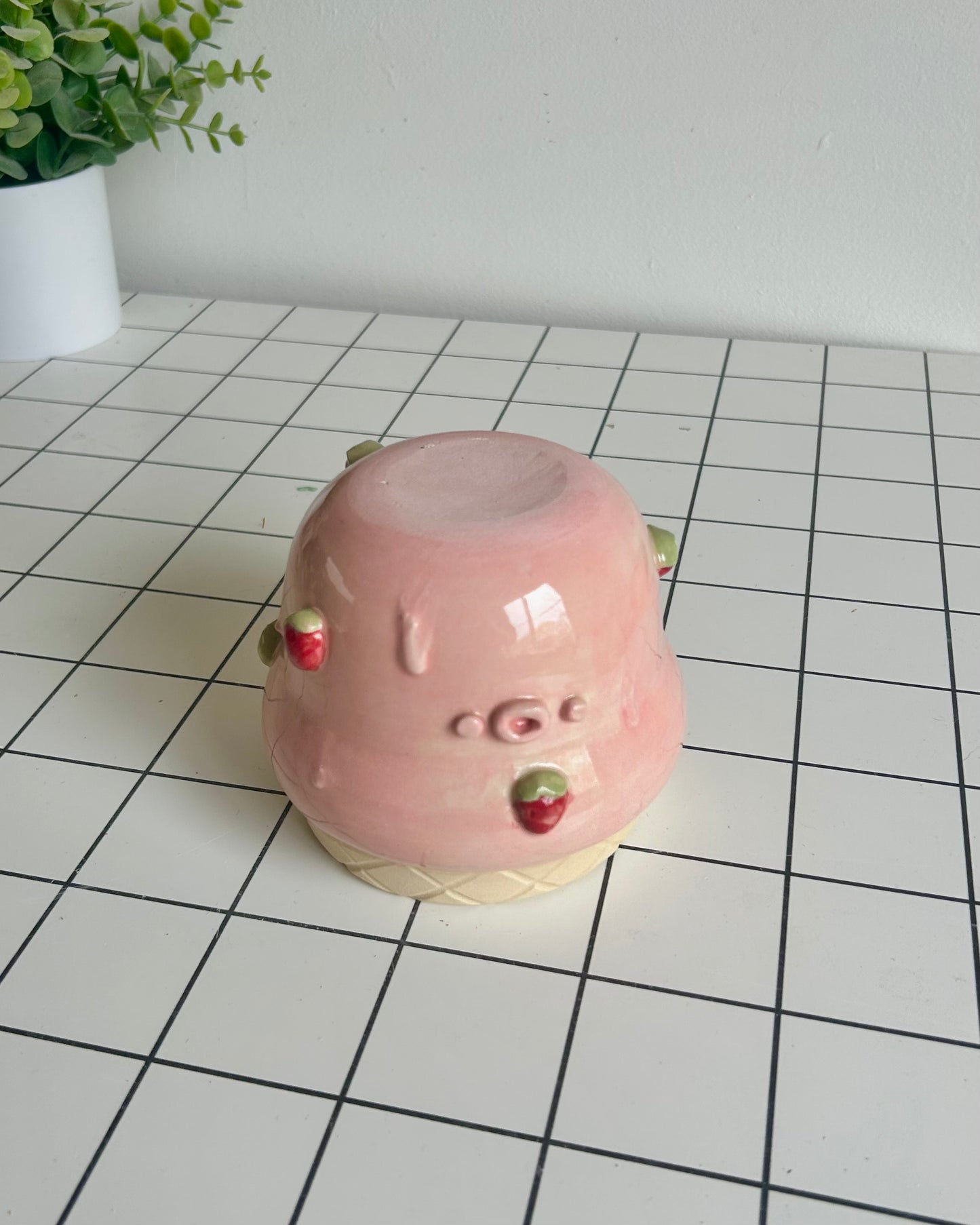 ice cream cup + coaster