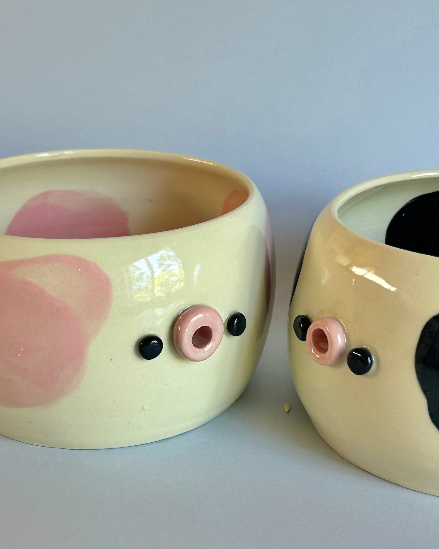 extra large cow yarn bowls