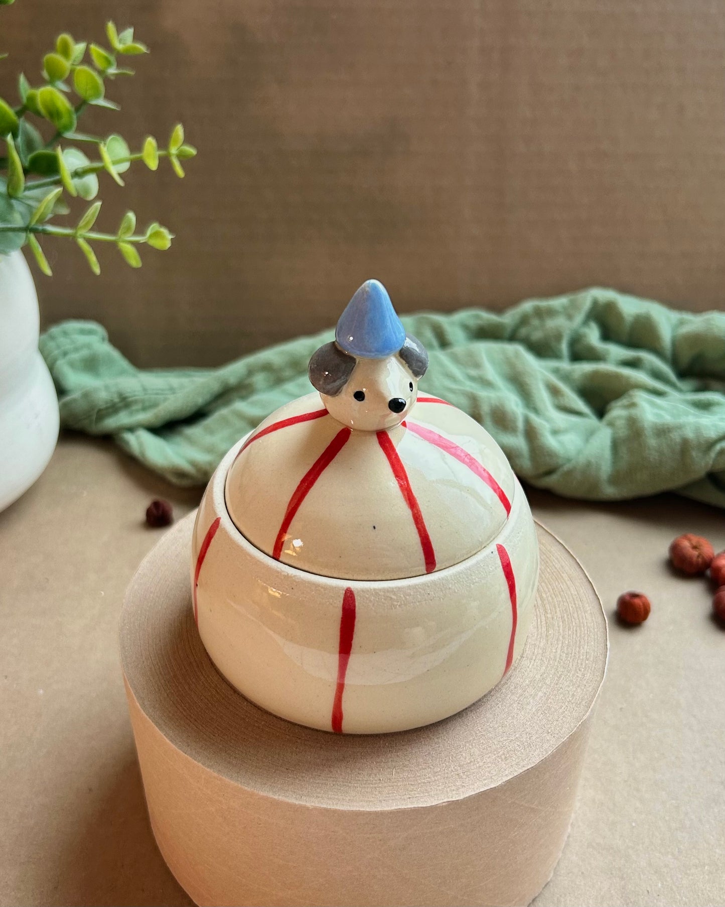 dogs in costume jars