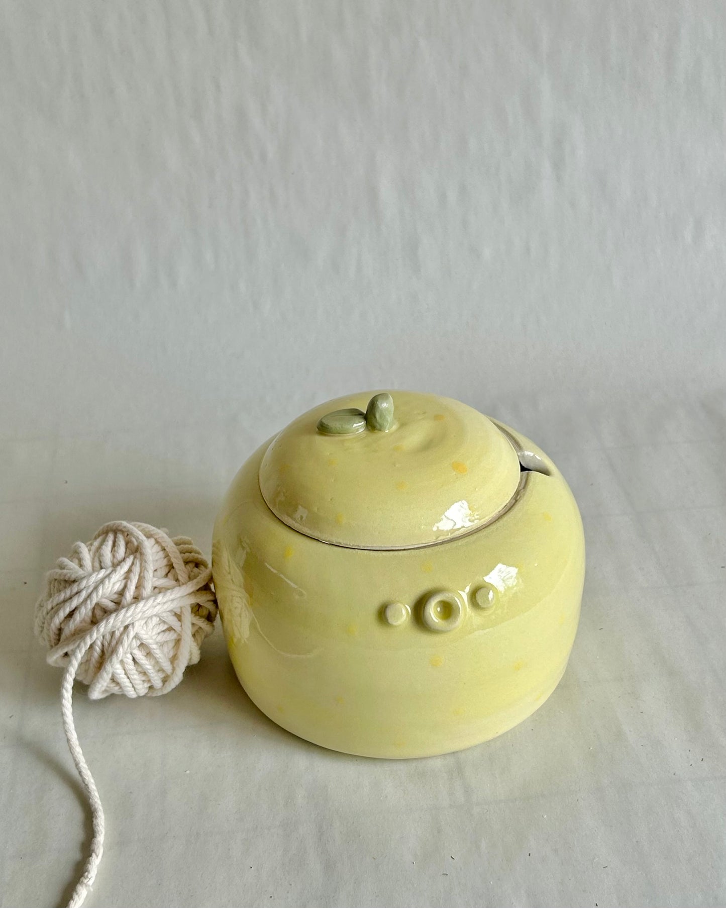 lemon yarn jar (imperfect)