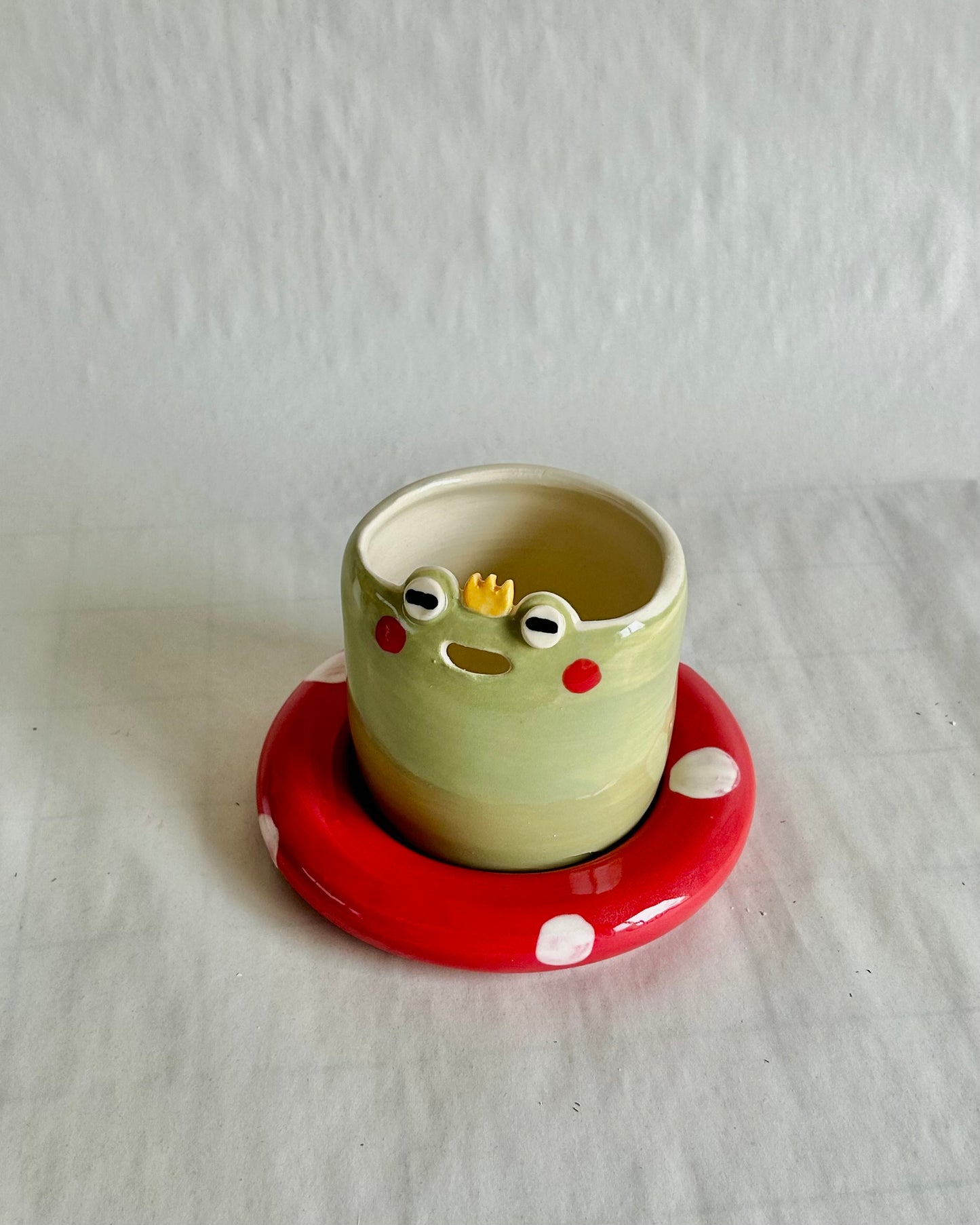 kiss the prince + mushroom coaster set