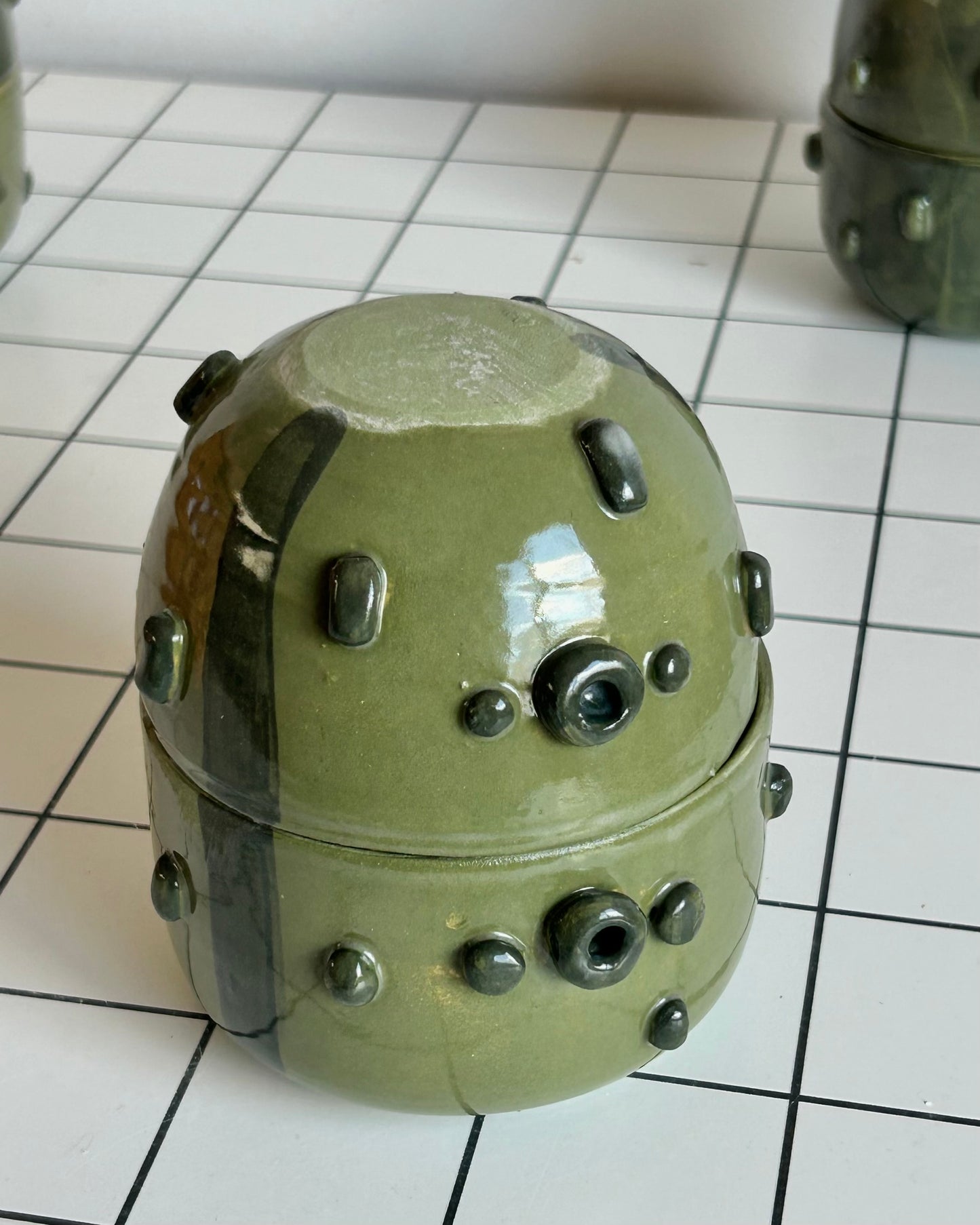 pickle jar + cup set (imperfect)