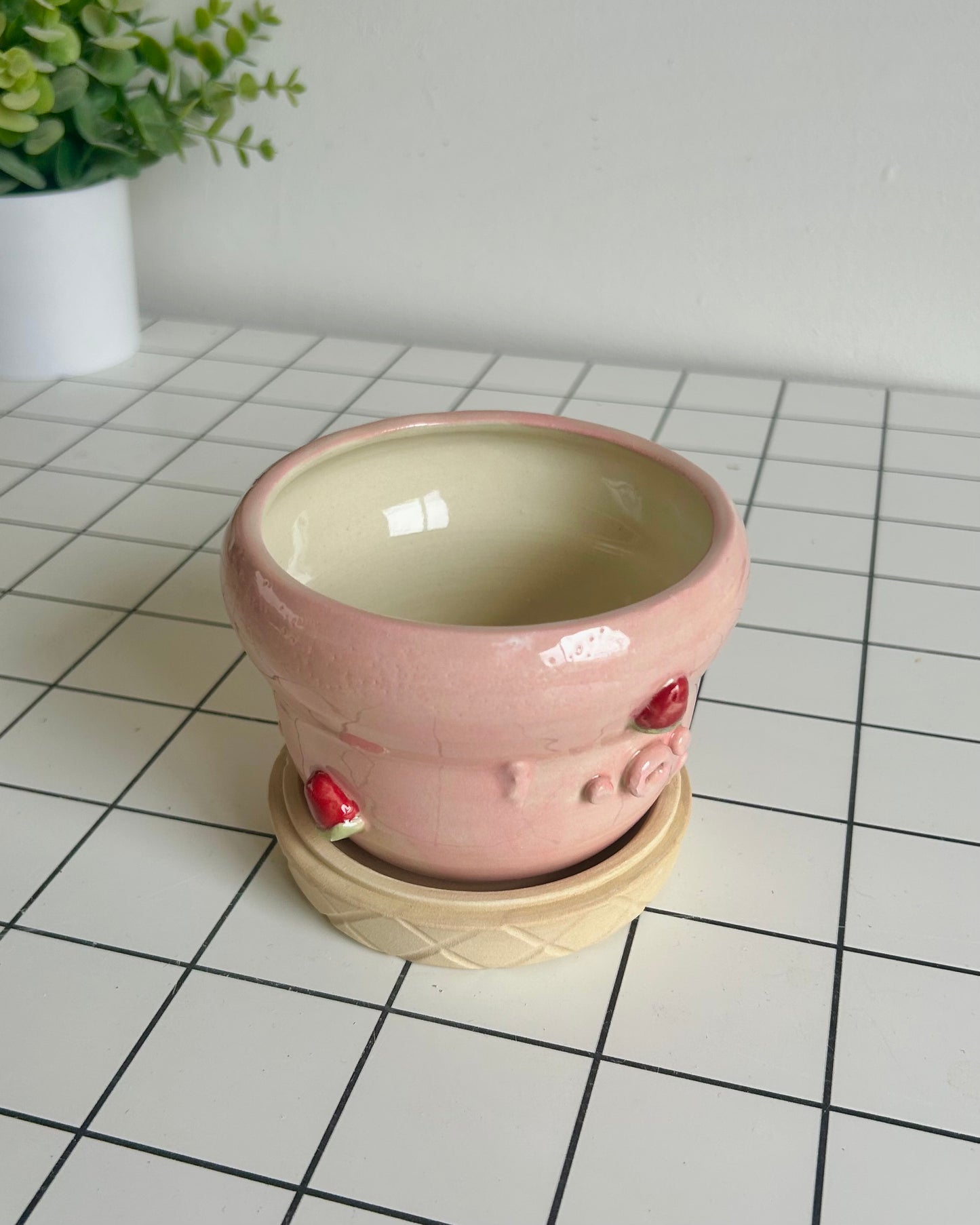 ice cream cup + coaster