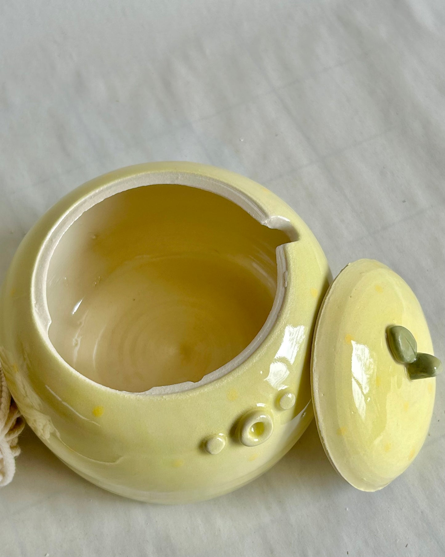 lemon yarn jar (imperfect)