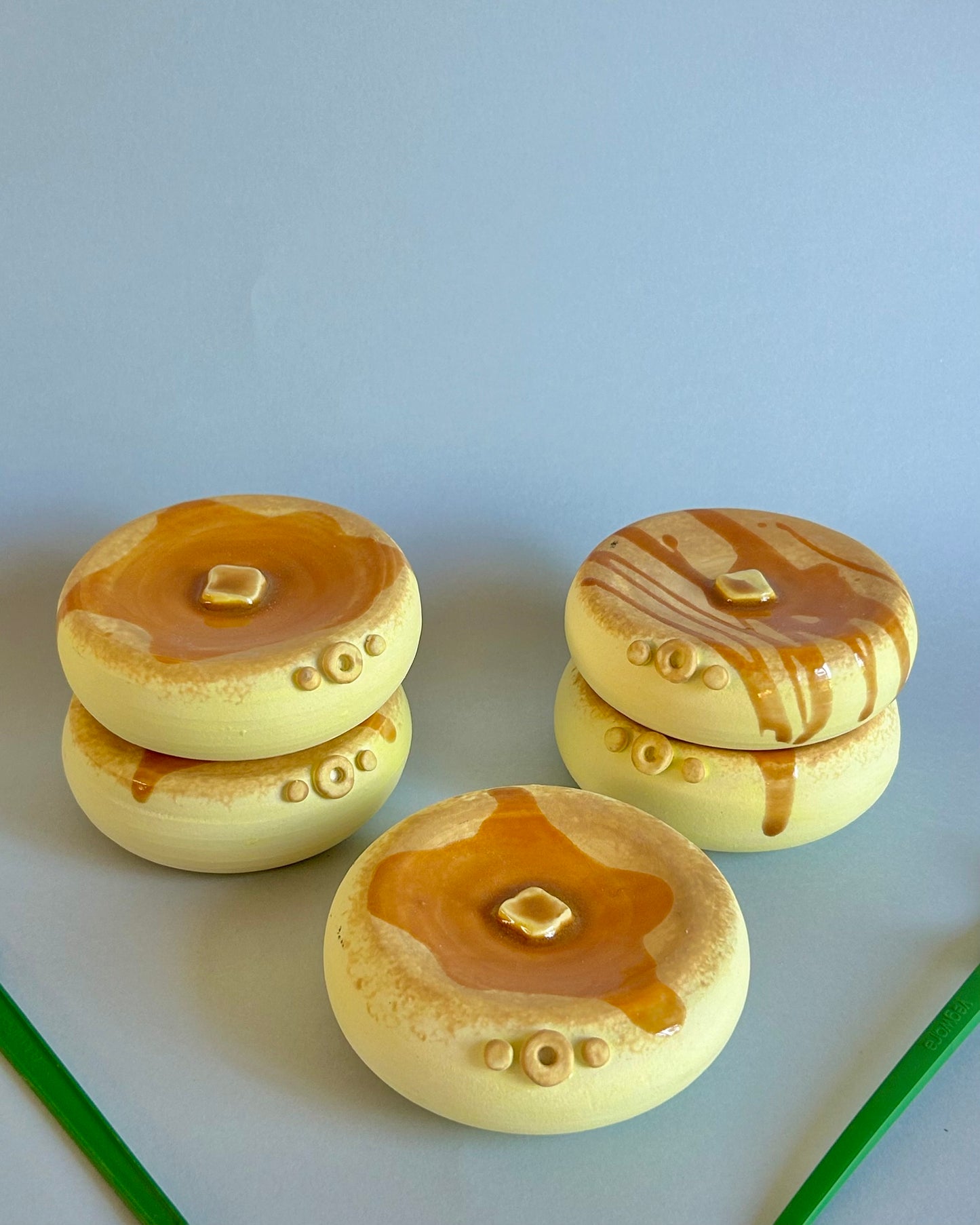 Thick flapjack coaster set