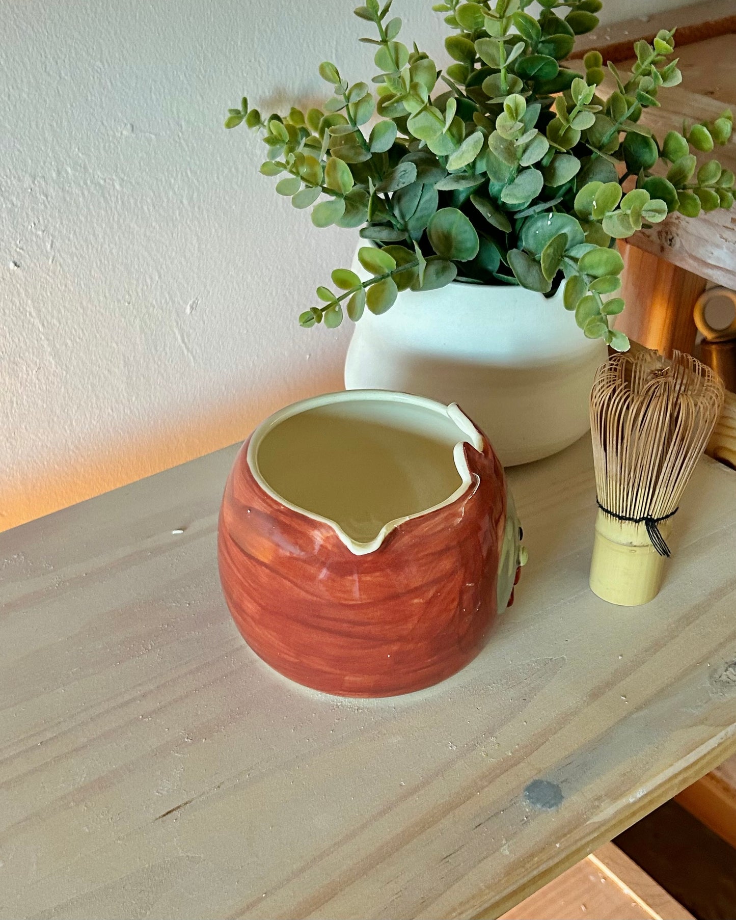 headscarf cat matcha bowl