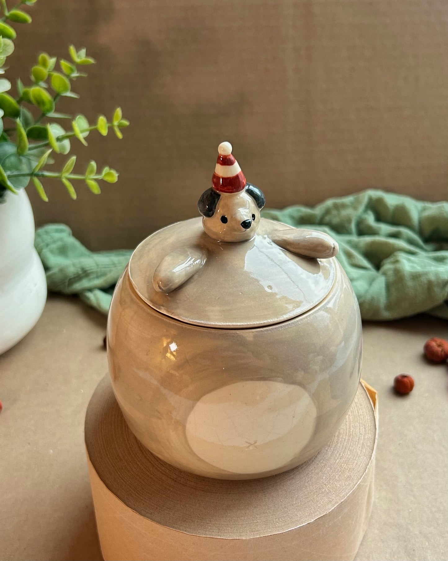 dogs in costume jars