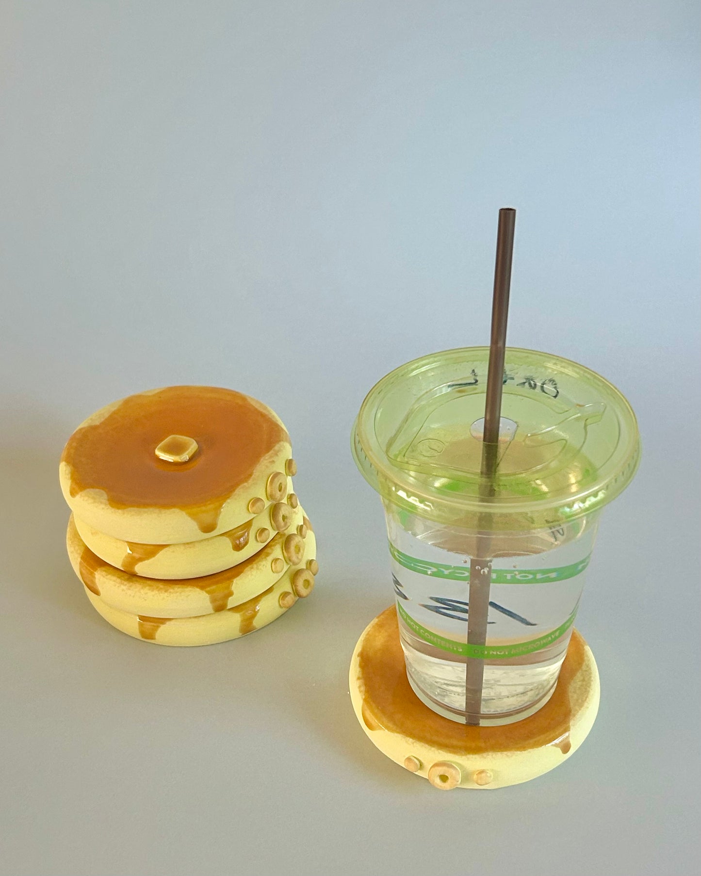 Thin flapjack coaster set