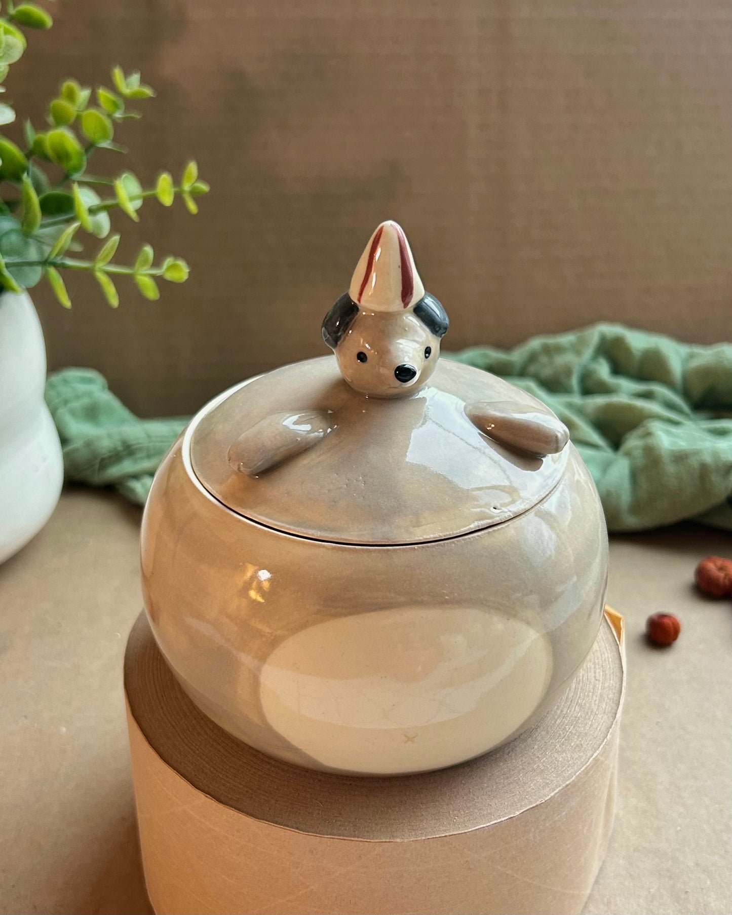 dogs in costume jars