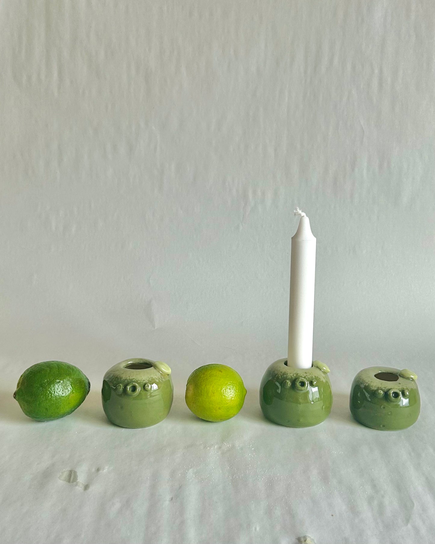 lime candle holder