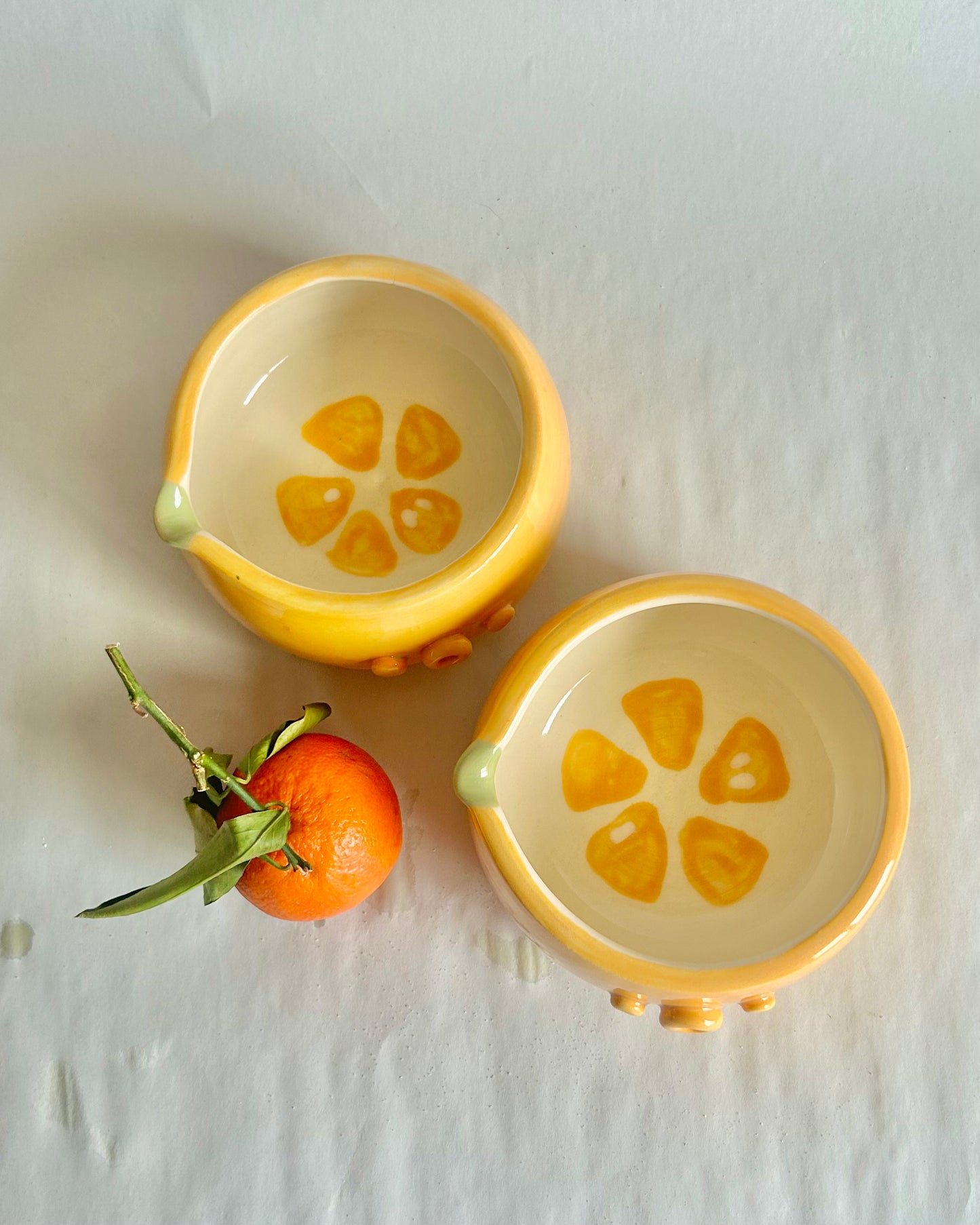 orange matcha bowl