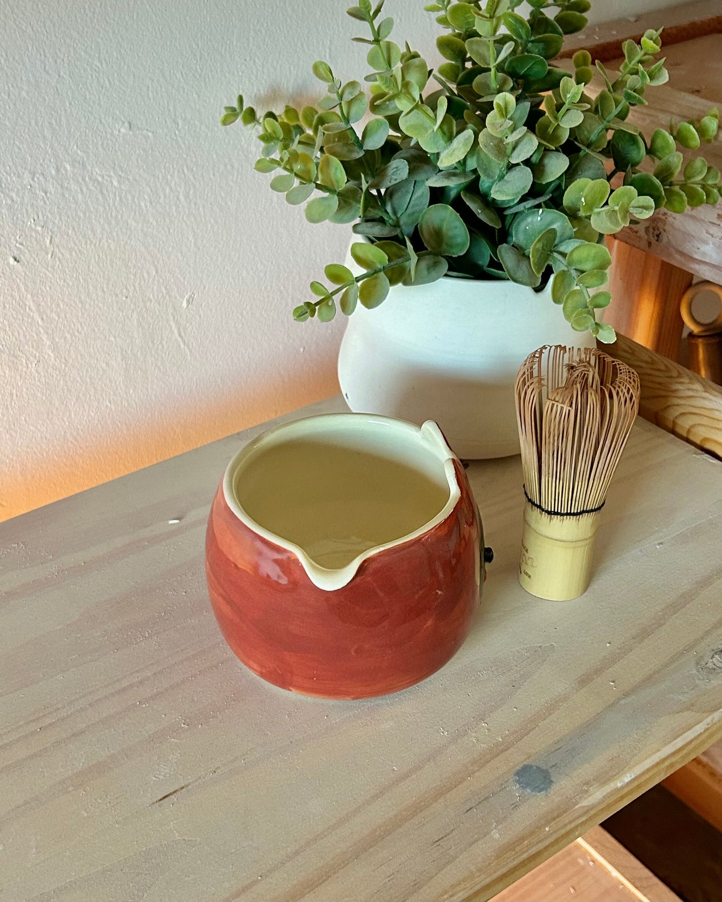 headscarf cat matcha bowl