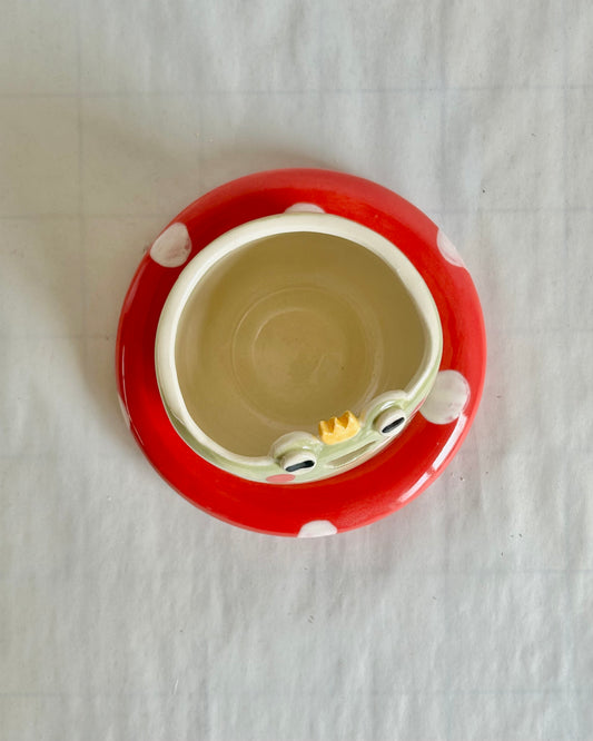 kiss the prince + mushroom coaster set