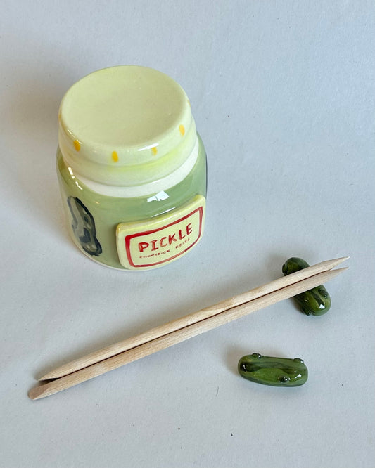 pickle jar + chopstick rests