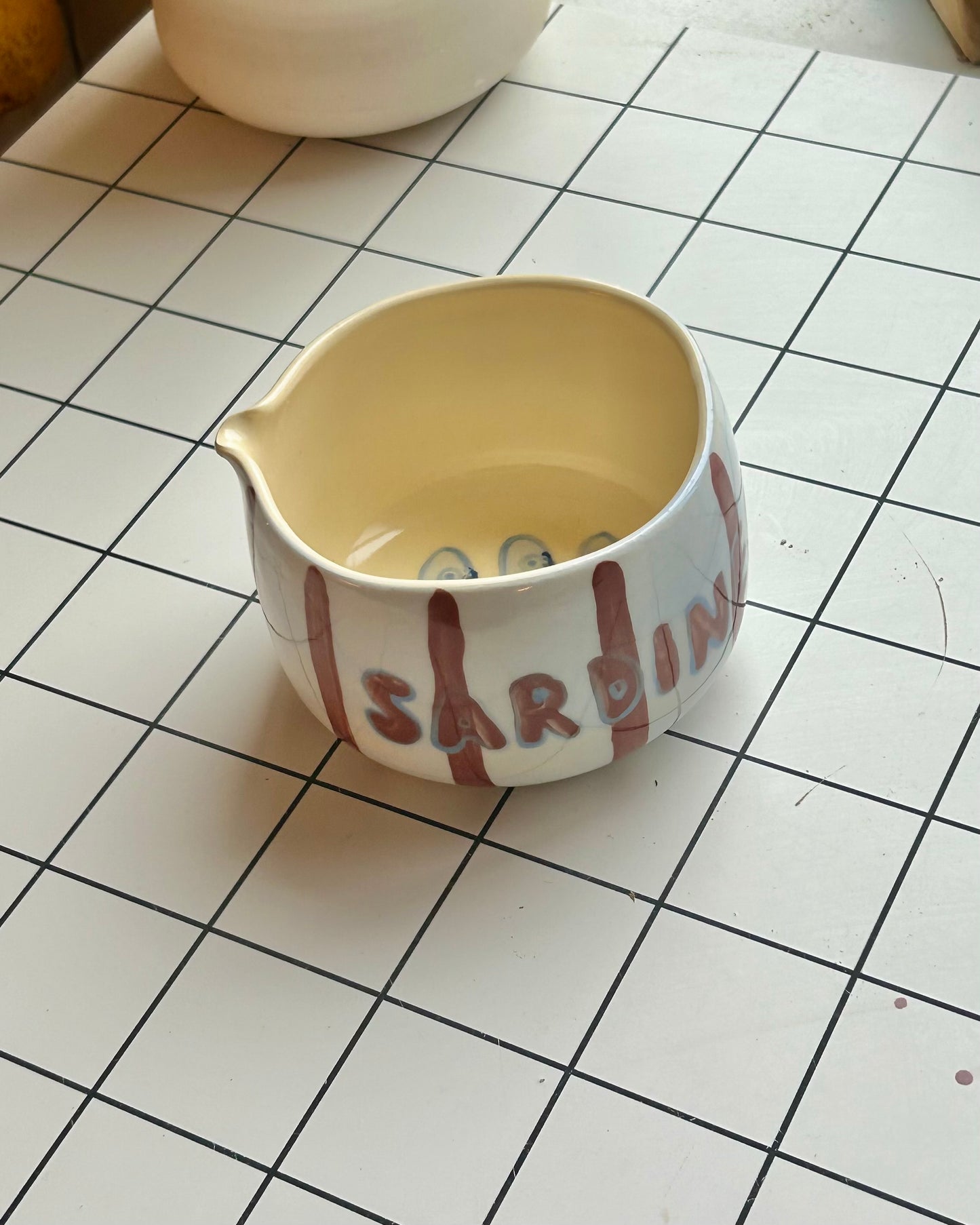 sardine tin matcha bowl