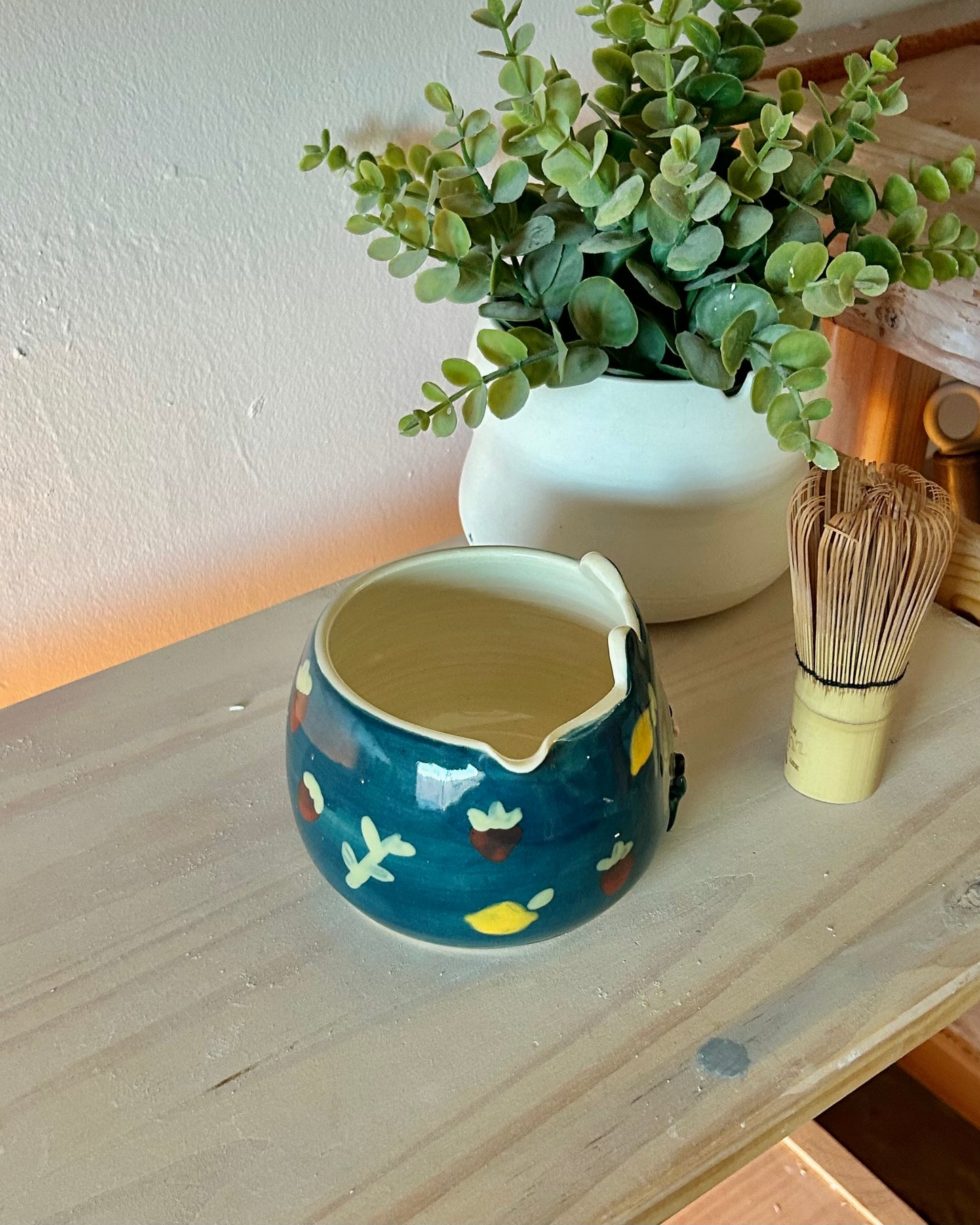 headscarf cat matcha bowl