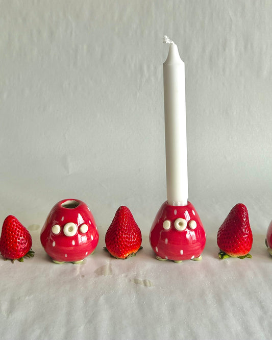 strawberry candle holder