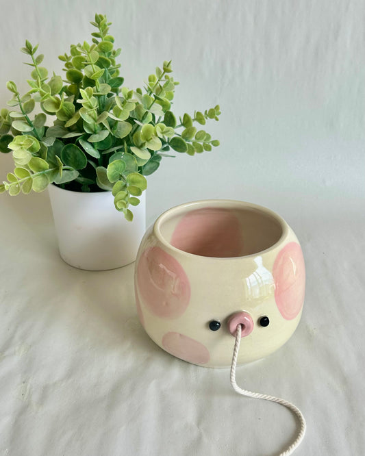 strawberry milk cowprint yarn bowls