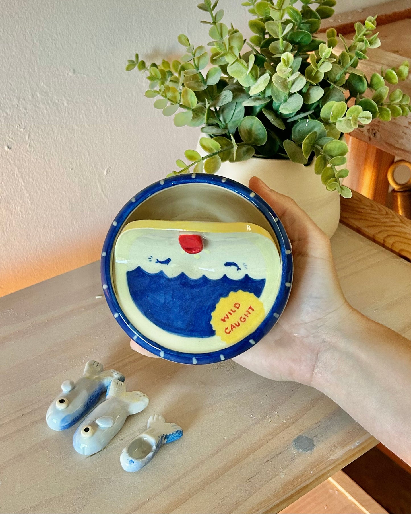 wavy sardine tin + teaspoons