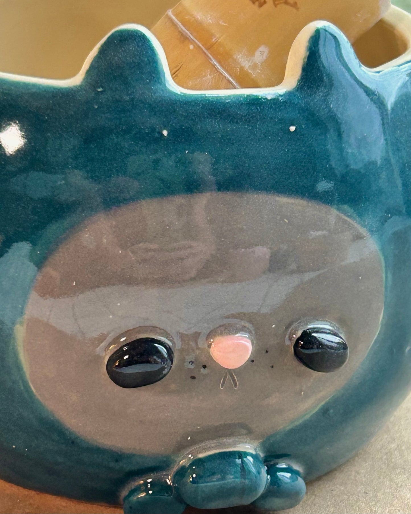 headscarf cat matcha bowl