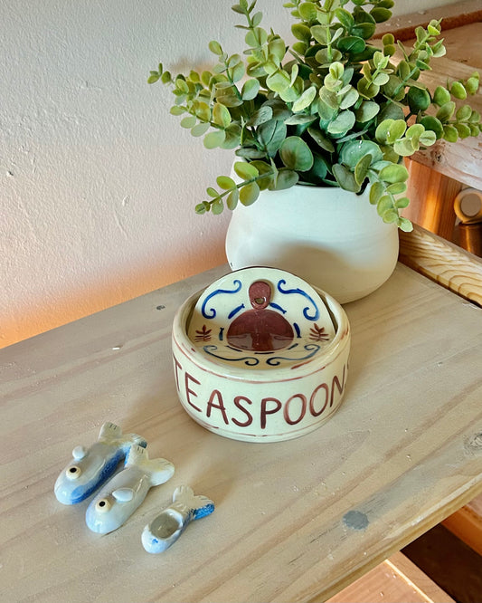 classy sardine tin + teaspoons