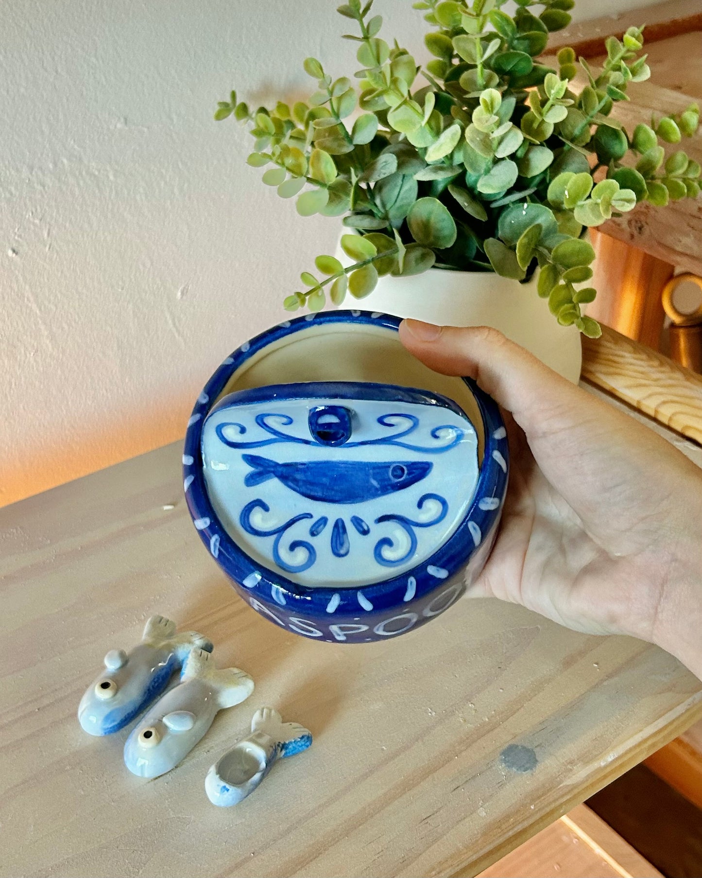 ornate sardine tin + teaspoons