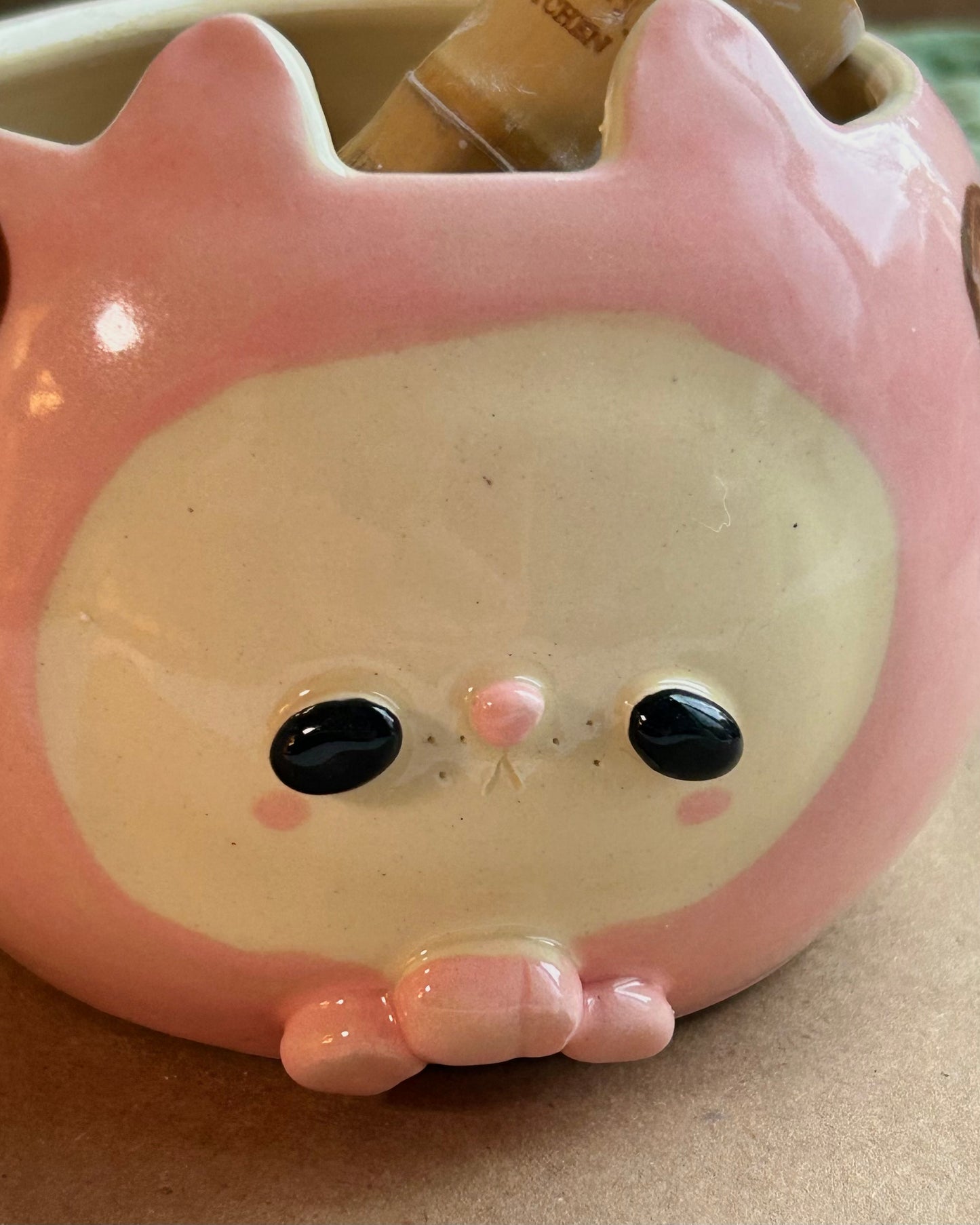 headscarf cat matcha bowl