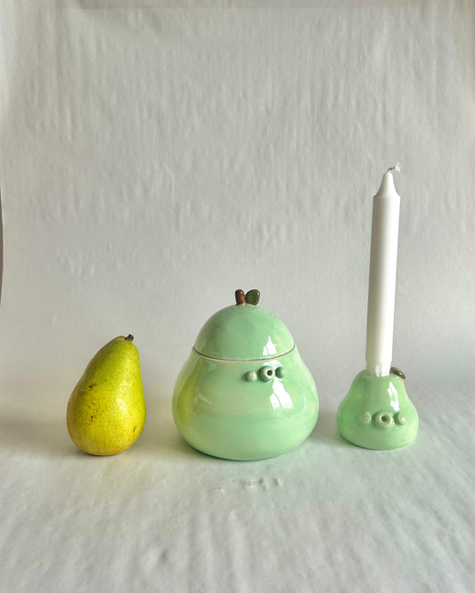 pear candle holder