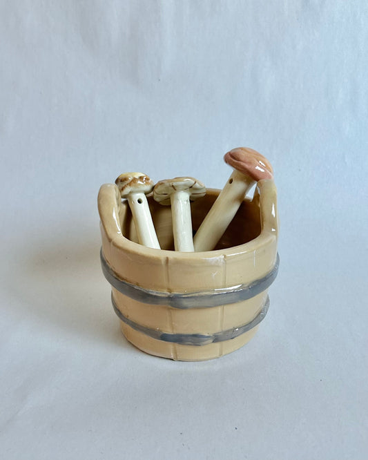 tan hues mushroom spoon set