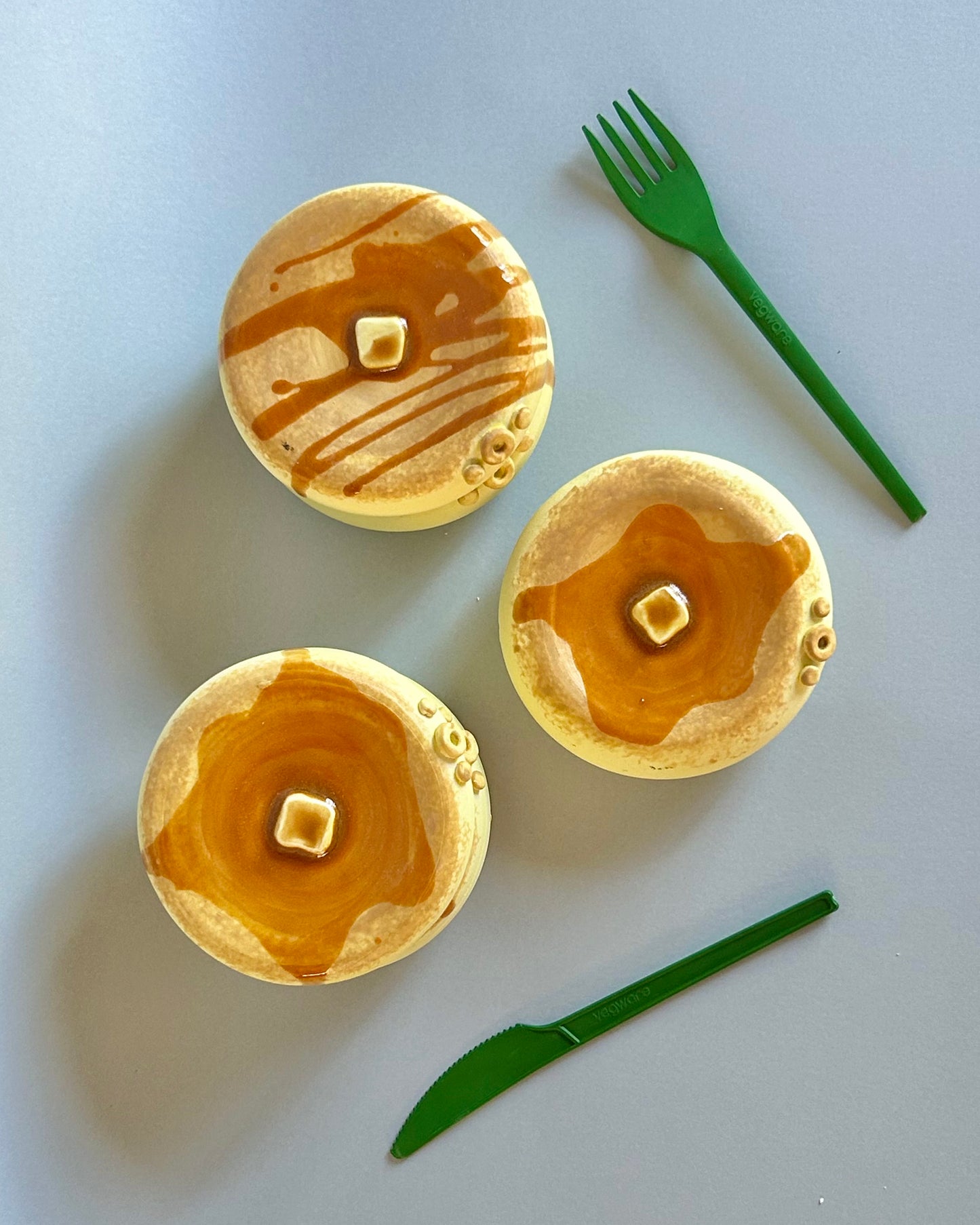 Thick flapjack coaster set