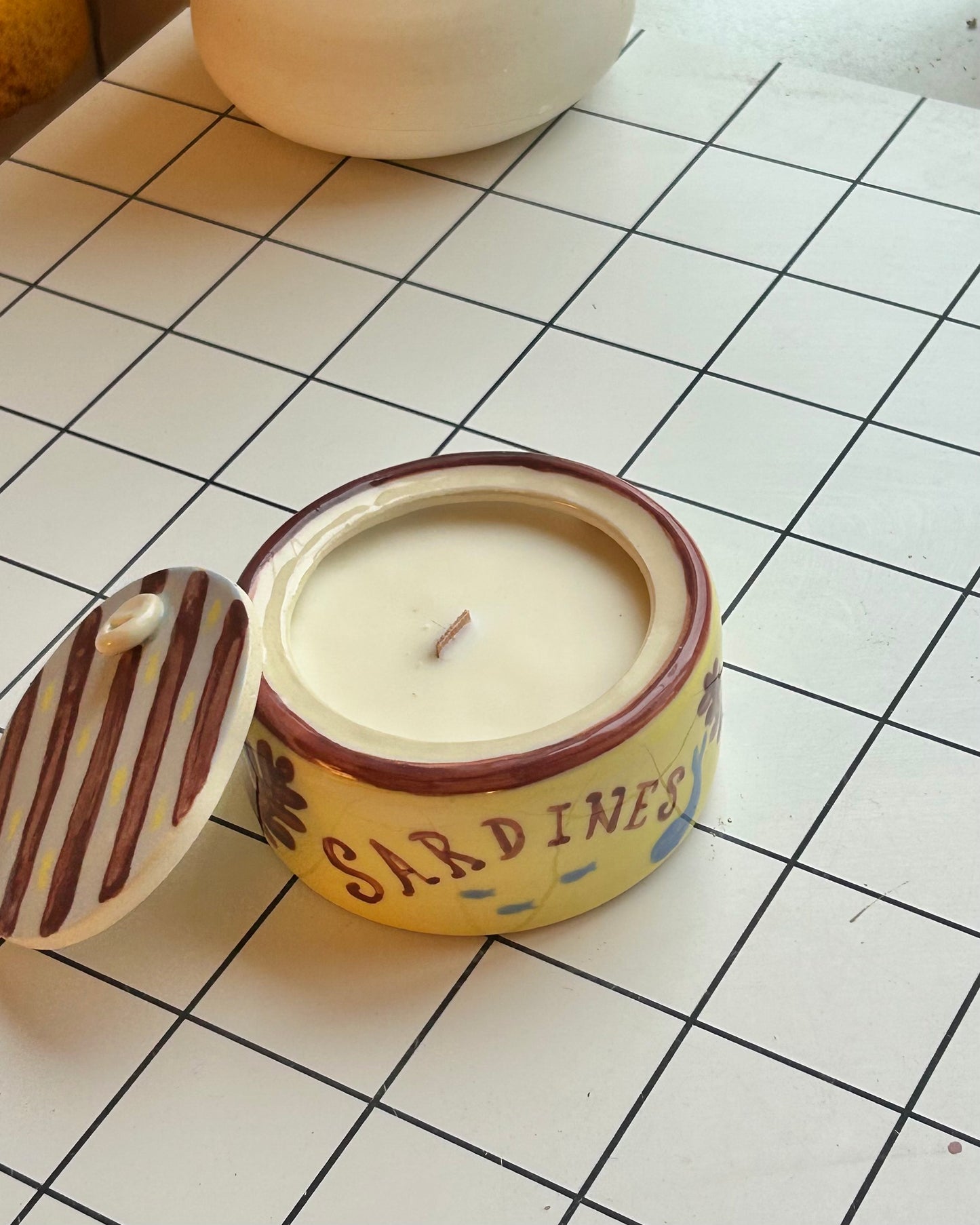 fish tin candle