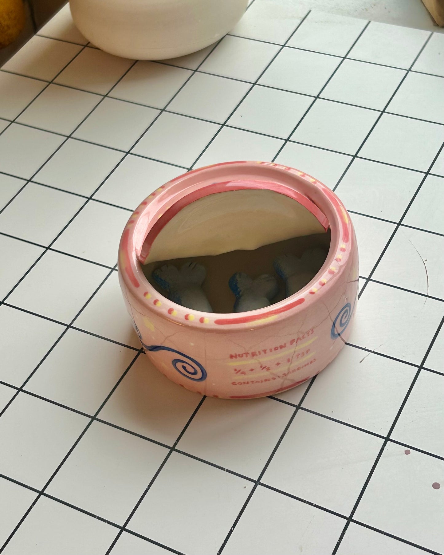 pink sardine tin + teaspoons