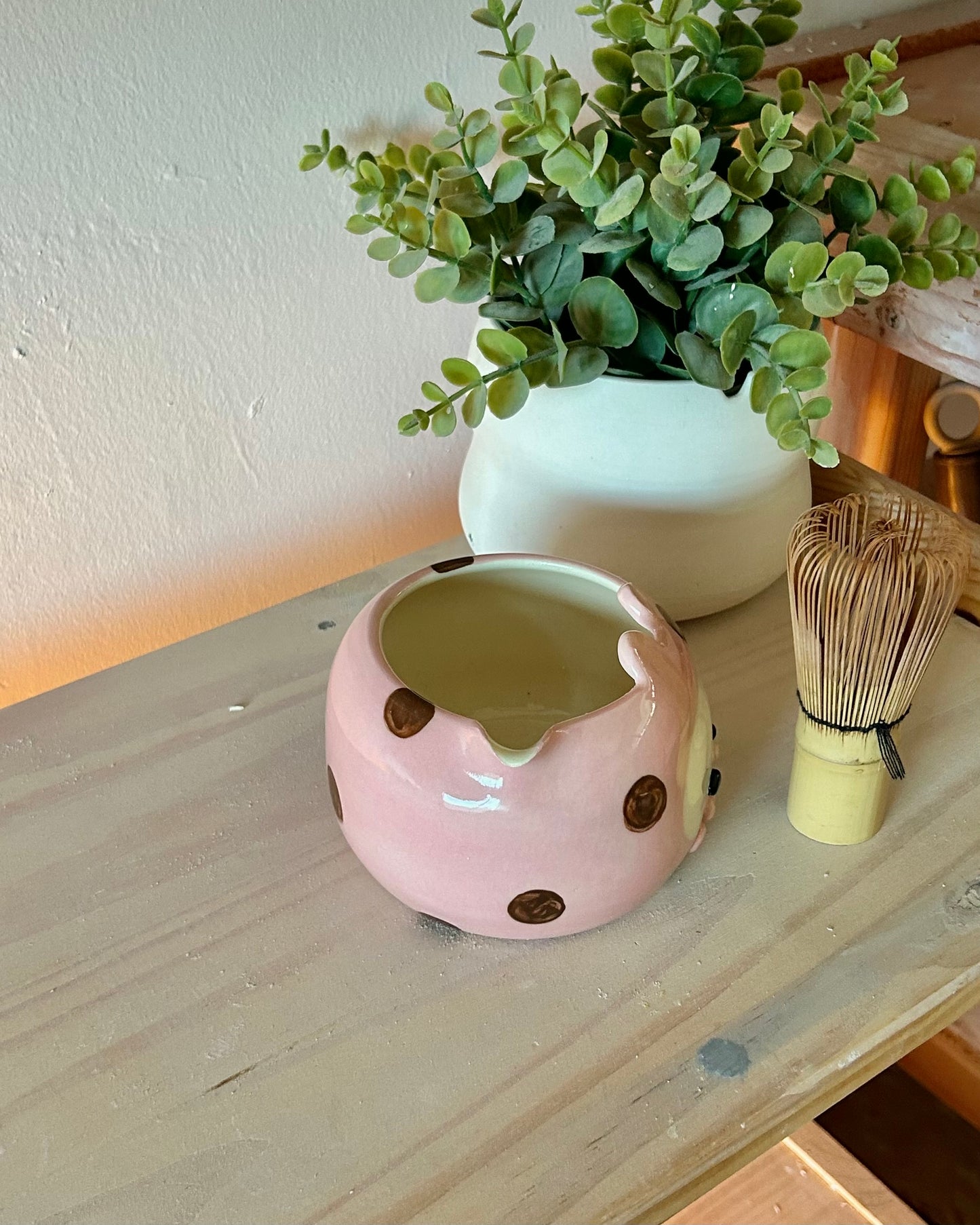 headscarf cat matcha bowl