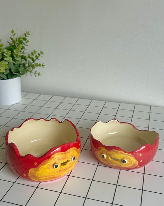 fire demon yarn bowls (imperfect)