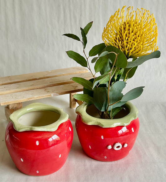 strawberry vase