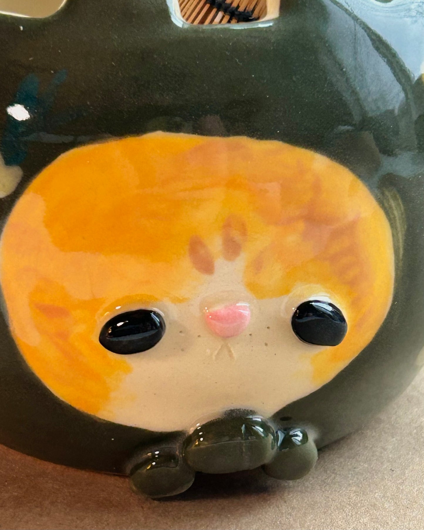 headscarf cat matcha bowl