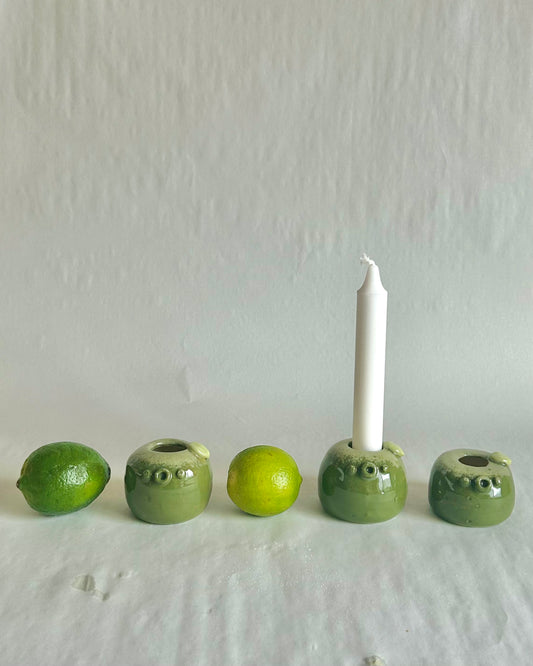 lime candle holder